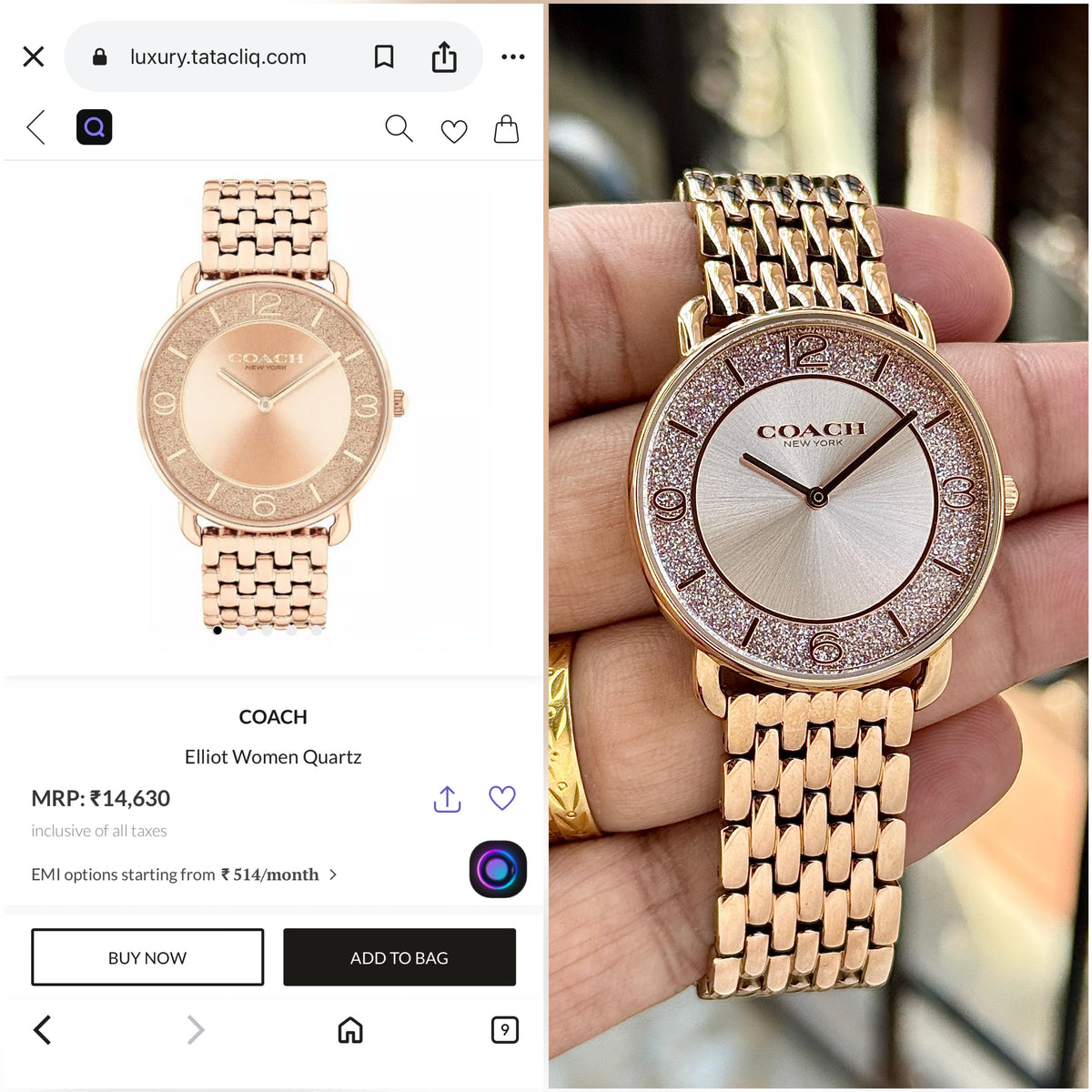 COACH ELLIOT WOMEN’S QUARTZ