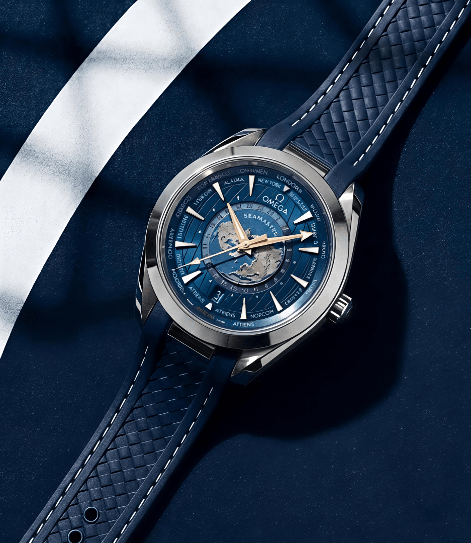 Omegha Seamaster Aqua Terra 150M Quartz World Map