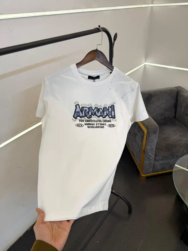 Armaani white premium round neck Tshirt