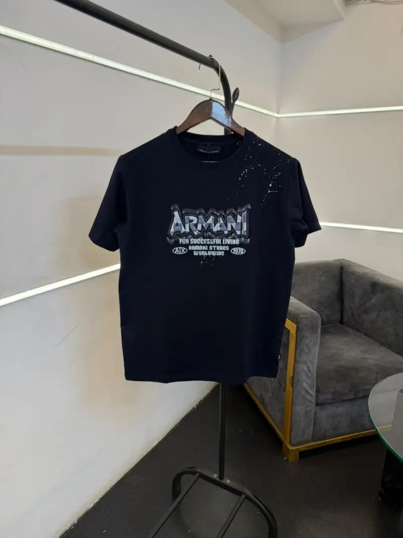 Armaani nevy blue premium round neck Tshirt