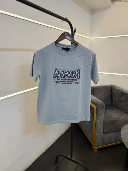Armaani grey premium round neck Tshirt