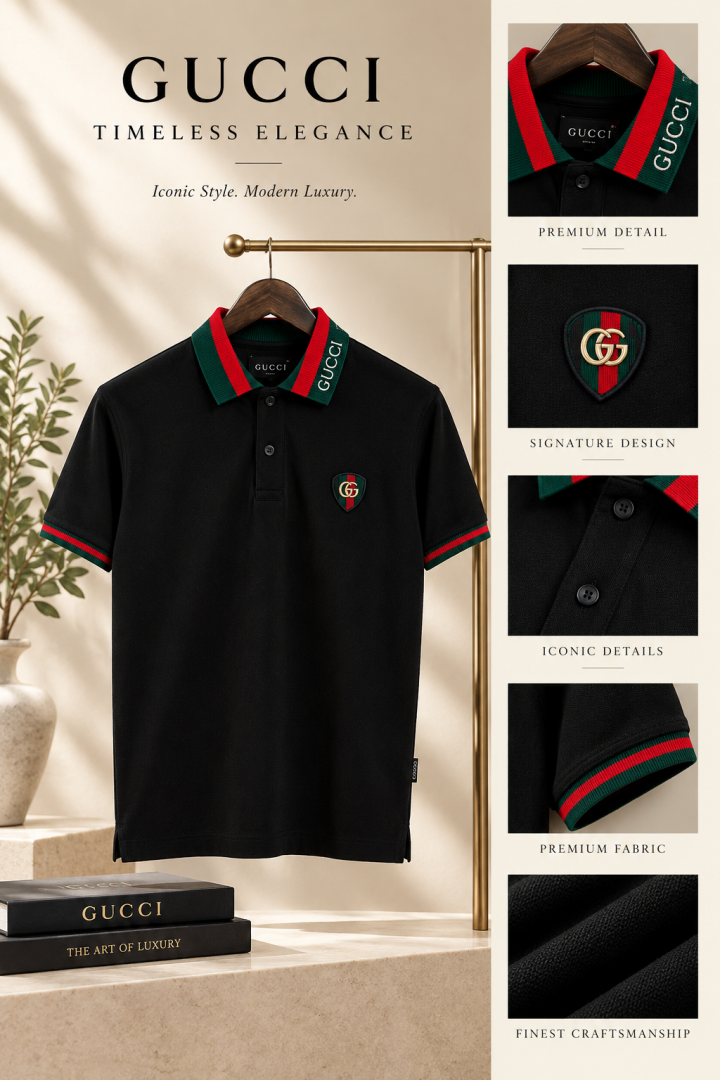 Guccci black box pack imported polo Tshirt