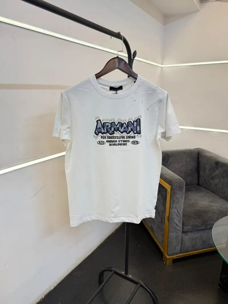 Armaani white premium round neck Tshirt