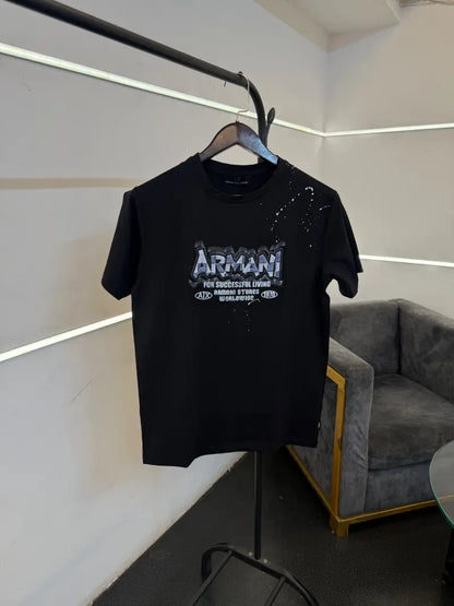 Armaani black premium round neck Tshirt