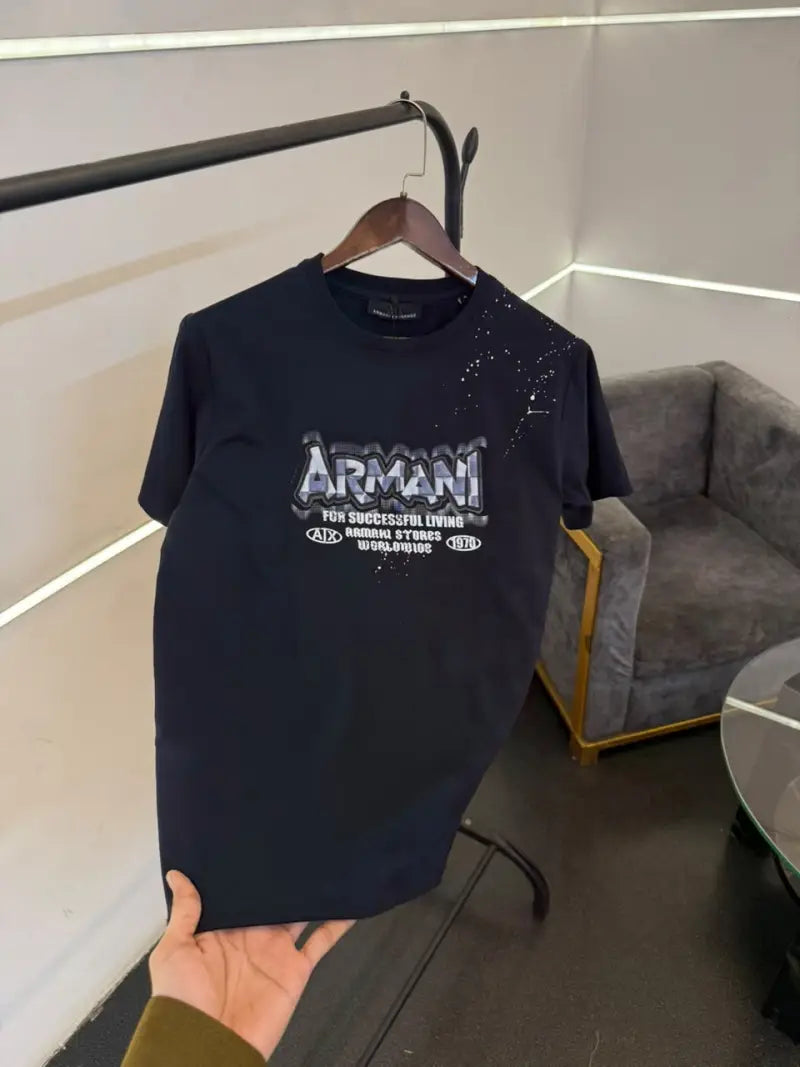 Armaani nevy blue premium round neck Tshirt