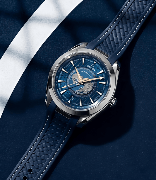 Omegha Seamaster Aqua Terra 150M Quartz World Map
