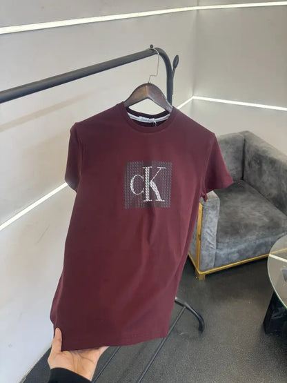 Calvin kline wine imported round neck tshirt