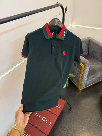 Guccci bottle green box pack imported polo Tshirt