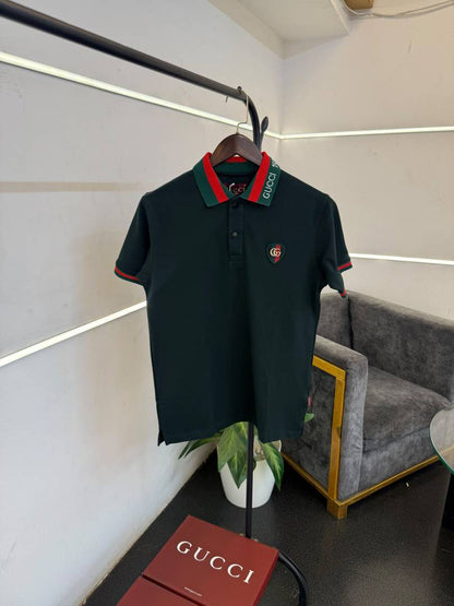 Guccci bottle green box pack imported polo Tshirt