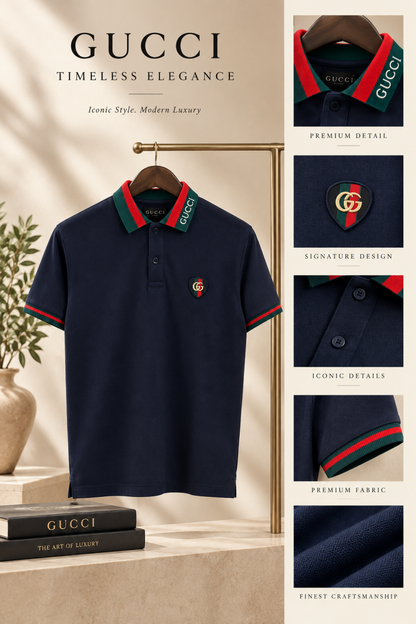 Guccci nevy blue box pack imported polo Tshirt
