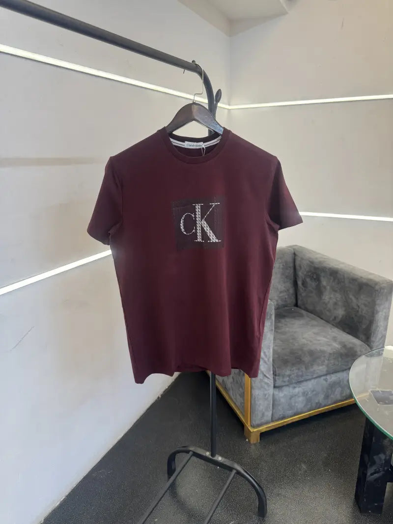 Calvin kline wine imported round neck tshirt