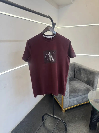 Calvin kline wine imported round neck tshirt
