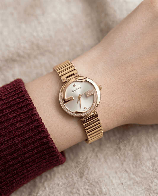 GUCCI ROSE GOLD WITH WHITE DIAL
